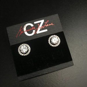 Kenneth Jay Lane Round Floating Stud Earrings